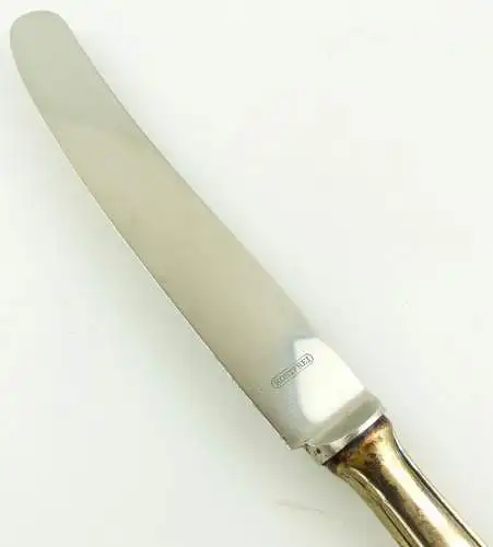 e11050 1 Messer mit Griff aus 800er Silber und Monogramm Halbmond und Krone