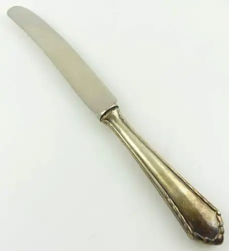 e11050 1 Messer mit Griff aus 800er Silber und Monogramm Halbmond und Krone