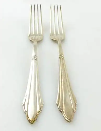 e11048 2 versilberte Menügabeln WMF Fächermuster 90er Auflage