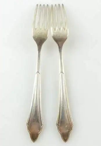 e11048 2 versilberte Menügabeln WMF Fächermuster 90er Auflage