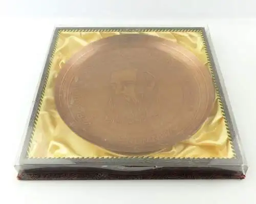 e11040 DDR Kupfer Ehrenteller VEB Chemiefaserwerk Friedrich Engels Premnitz 