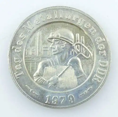 e11029 Medaille Tag des Metallurgen der DDR 1979 silberfarben 30 Jahre DDR