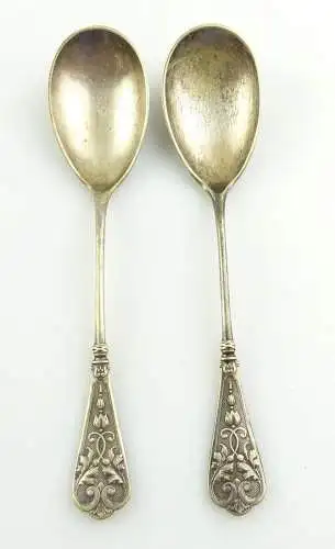 e10978 2 alte Gründerzeit Salatlöffel wohl versilbert 