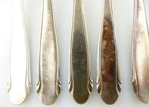 e10958 6 versilberte WMF Kuchengabeln 90er Silberauflage