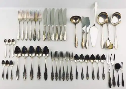 e10956 46 teiliges versilbertes WMF Besteck 90er Auflage 