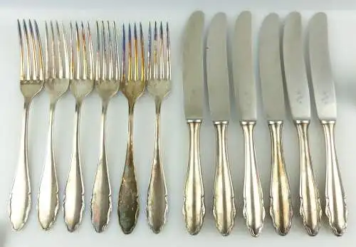 e10956 46 teiliges versilbertes WMF Besteck 90er Auflage 