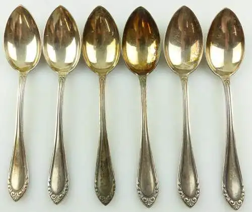 e10933 6 versilberte Kaffeelöffel 90er Auflage 