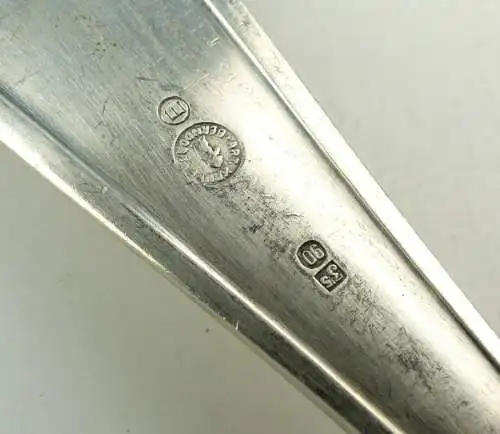 e10863 3 verschiedene alte Kellen Soßenkellen und 1 Vorlegemesser versilbert 