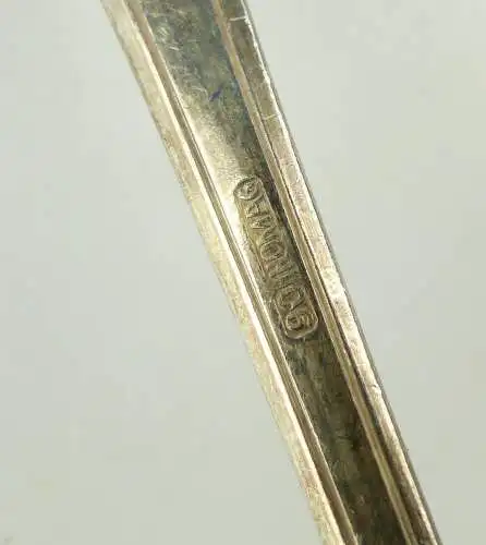 e10863 3 verschiedene alte Kellen Soßenkellen und 1 Vorlegemesser versilbert 