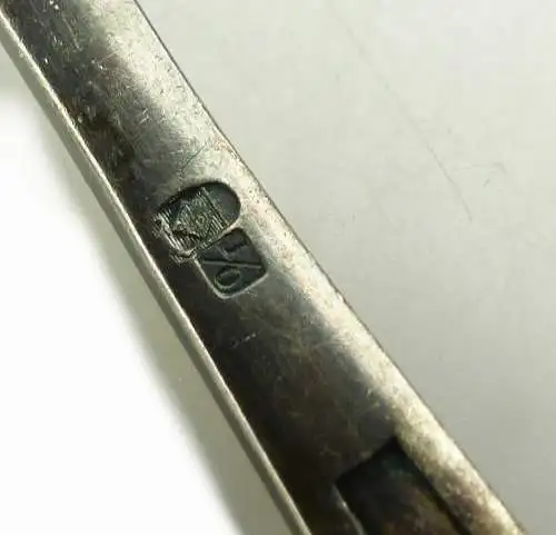 e10853 2 alte versilberte Vorleger Jugendstil WMF Straußenmarke 