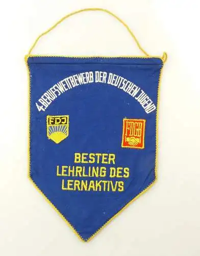 e10822 Wimpel 4 Berufswettbewerb der Deutschen Jugend FDJ FDGB Bester Lehrling 