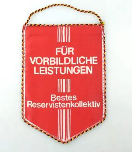 e10819 Alter Wimpel für vorbildliche Leistungen Bestes Reservistenkollektiv DDR