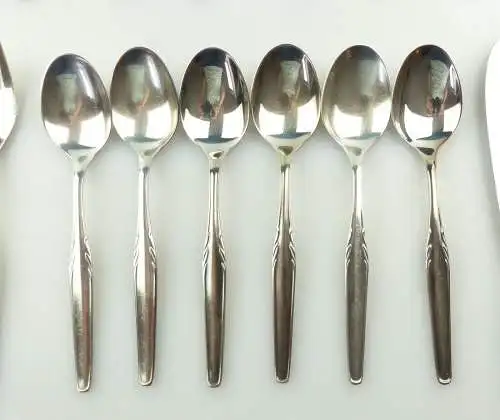 e10814 38 teiliges versilbertes WMF Dessert Besteck mit vielen Vorlegern