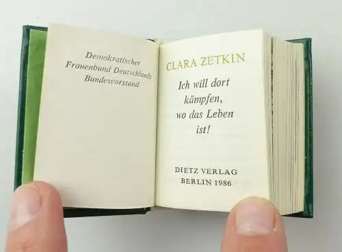 e10748 Minibuch Clara Zetkin ich will dort kämpfen wo das Leben ist Berlin 1986