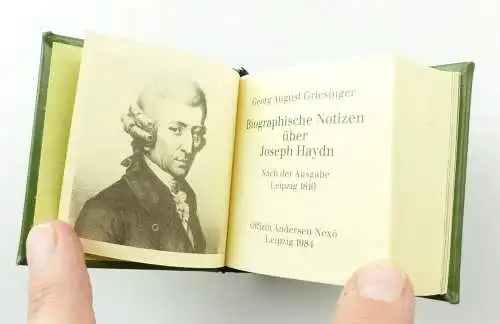 e10702 Minibuch Biographische Notizen über Joseph Haydn nach der Ausgabe 1810