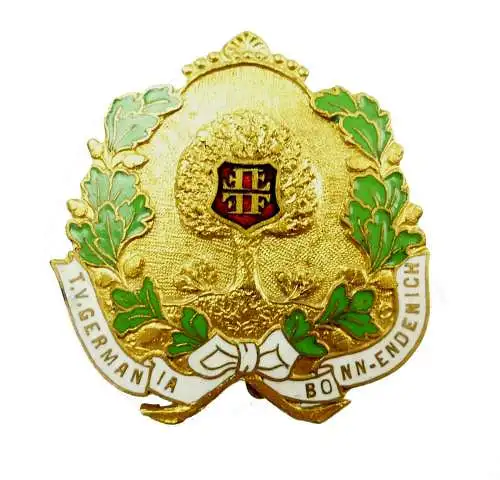 e10701 Uralte riesige Brosche TV Germania Bonn Endenich Hersteller Hoffstätter