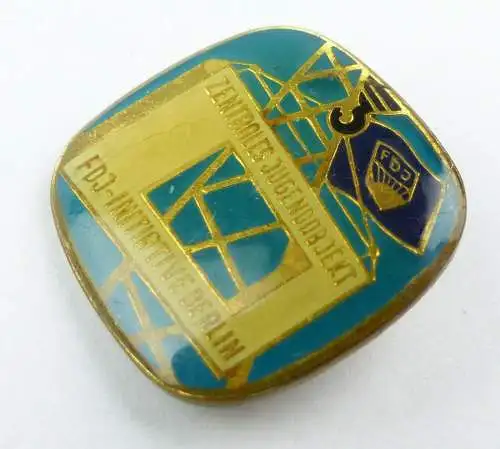 e10477 DDR Abzeichen Pin Zentrales Jugendobjekt FDJ Initiative