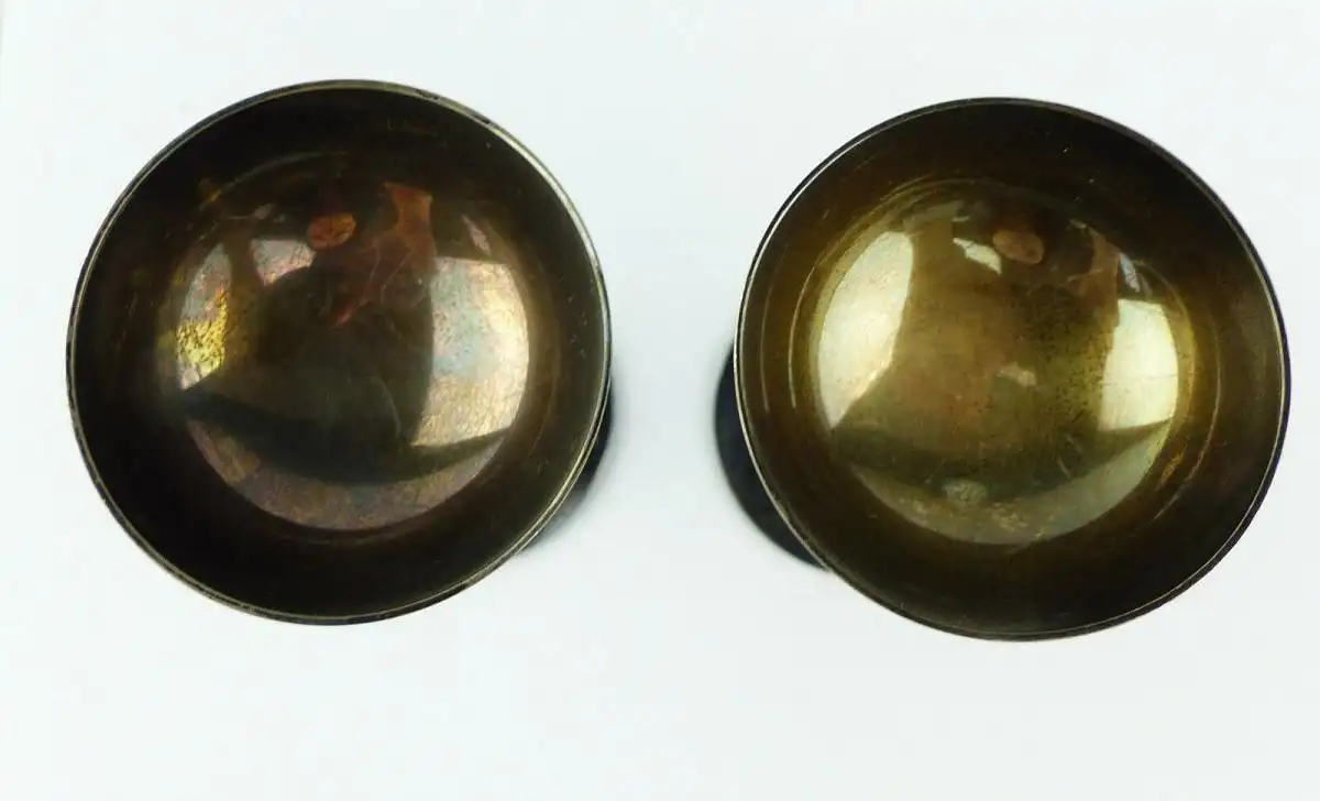 e10301 2 original alte Likörschalen aus 800er Silber mit Ziermonogramm CF Gutig 1