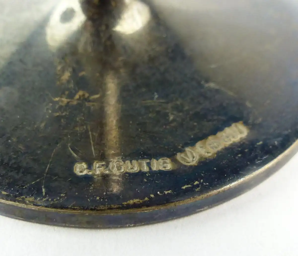 e10301 2 original alte Likörschalen aus 800er Silber mit Ziermonogramm CF Gutig 7