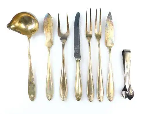 e10219 8 alte versilberte WMF Vorleger 90er Silberauflage 