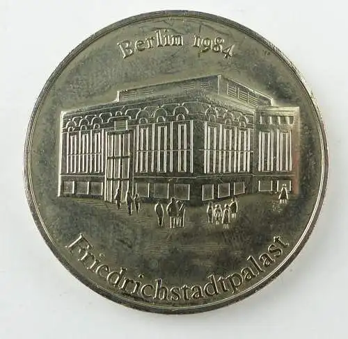 e10160 Medaille Berlin 1984 Friedrichstadtpalast silberfarben mit Etui