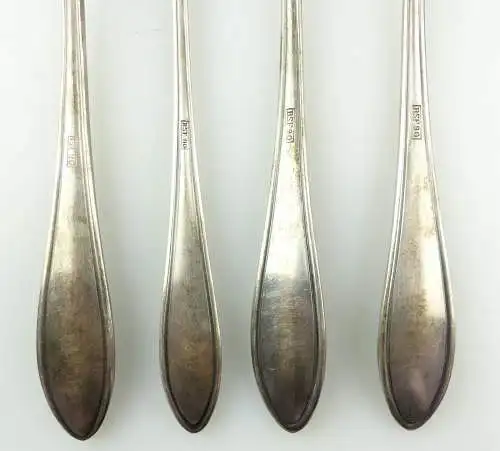 e10129 4 versilberte BSF Vorleger mit Ziermonogramm DH