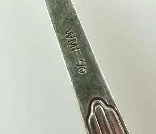 e10126 2 versilberte Salatlöffel von WMF mit Fächermuster Silberauflage