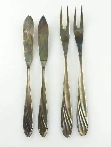 e10123 4 versilberte WMF Vorleger 90er Silberauflage 