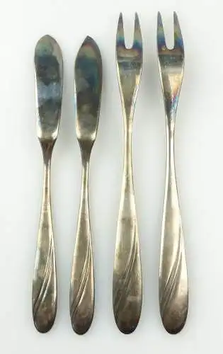 e10123 4 versilberte WMF Vorleger 90er Silberauflage 