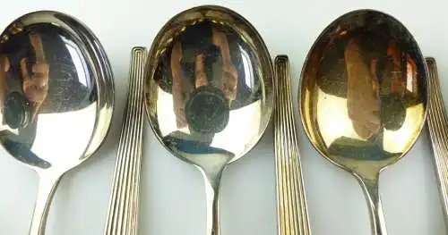 e10118 10 versilberte Tassenlöffel Robbe und Berking 90er Silberauflage