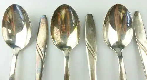 e10099 6 Esslöffel 60er Silberauflage SAM