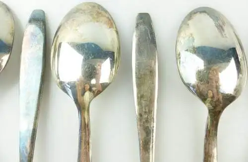 e10099 6 Esslöffel 60er Silberauflage SAM