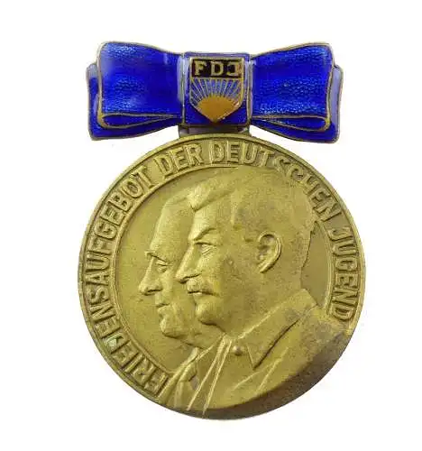 E10069 DDR FDJ Medaille Friedensaufgebot der Deutschen Jugend 1950 Band V Nr 301