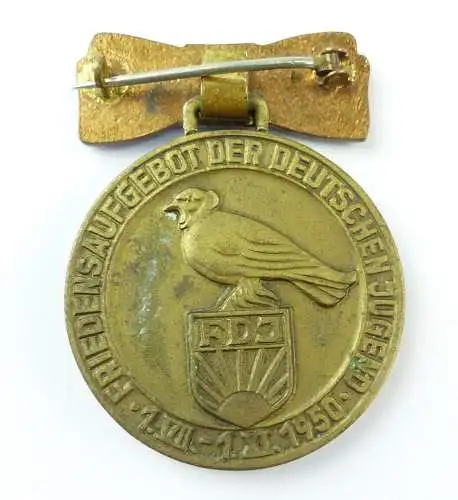 E10069 DDR FDJ Medaille Friedensaufgebot der Deutschen Jugend 1950 Band V Nr 301