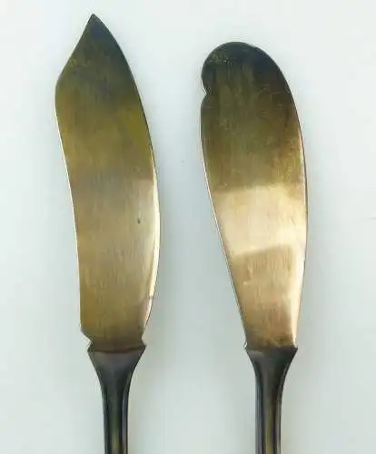 e10053 2 versilberte Vorleger Buttermesser und Käsemesser 90er Silberauflage
