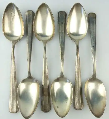 e10051 6 versilberte Esslöffel und 6 Gabeln von WMF 90er Silberauflage