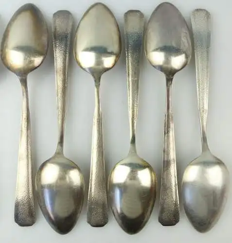 e10051 6 versilberte Esslöffel und 6 Gabeln von WMF 90er Silberauflage