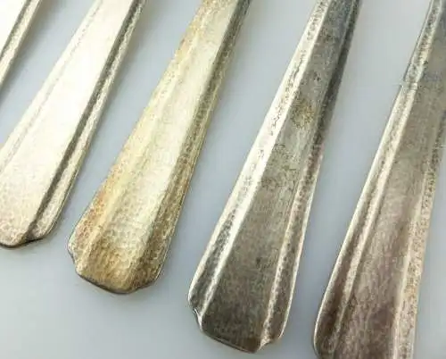 e10051 6 versilberte Esslöffel und 6 Gabeln von WMF 90er Silberauflage