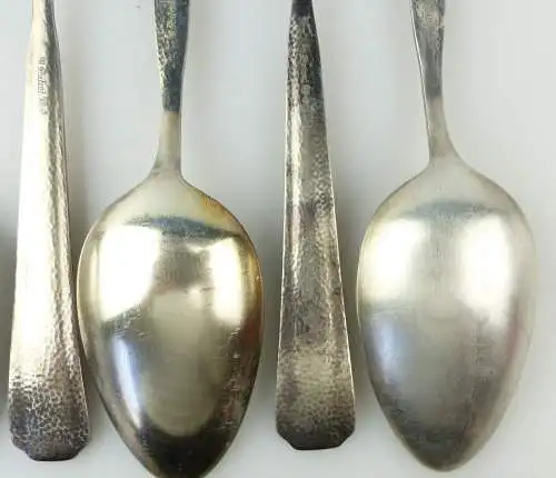 e10051 6 versilberte Esslöffel und 6 Gabeln von WMF 90er Silberauflage