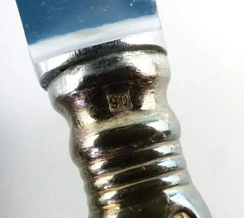 e10003 4 teiliges versilbertes Besteck mit Augsburger Faden in 90er Auflage