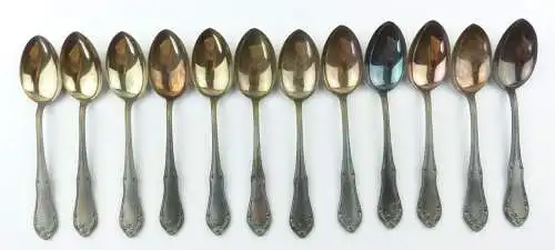 e9962 12 versilberte Kaffeelöffel 90 in Auflage E & CH 