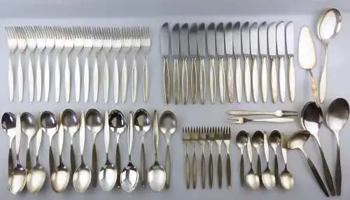 e9862 64 teiliges versilbertes Besteck 100 in Silberauflage 