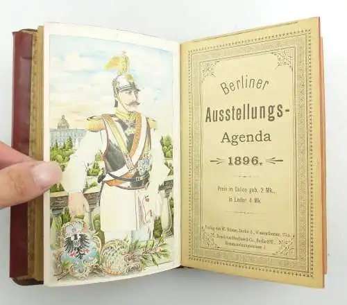 E9768 Sehr seltene Berliner Ausstellungs-Agenda 1896 W. Blume Dreifuss & Co.