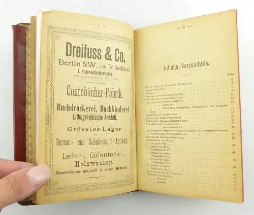 e9768 Sehr seltene Berliner Ausstellungs-Agenda 1896 W. Blume Dreifuss & Co.