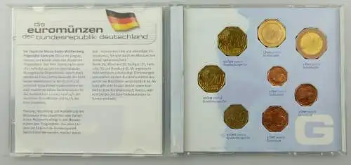 E9756 5x Kursmünzensatz Euro BRD 2002 1 Cent bis 2 Euo Deutschland  D F G J