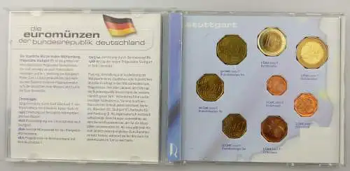 E9756 5x Kursmünzensatz Euro BRD 2002 1 Cent bis 2 Euo Deutschland  D F G J