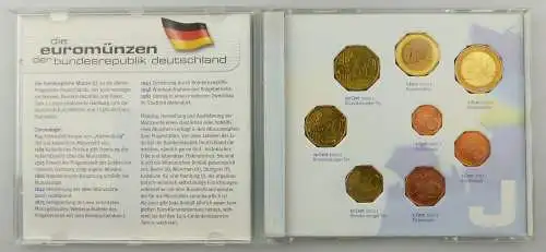 E9756 5x Kursmünzensatz Euro BRD 2002 1 Cent bis 2 Euo Deutschland  D F G J