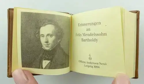 e9723 Minibuch Erinnerungen an Felix Mendelssohn Bartholdy Johann Christian Lobe