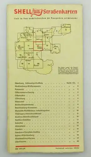 E9615 Shell Straßenkarte Nr 12 Meißen Sachsen Mitteldeutschland Reisedienst