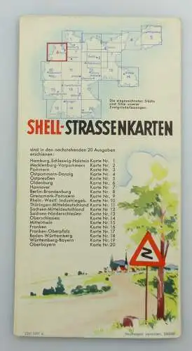 E9605 Alte Shell Straßenkarte Nummer 6 Oldenburg Oldenburger Bauernhaus